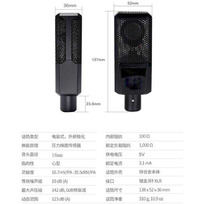 IDN TECH - TaffSTUDIO GMark Microphone Condenser Professional Recording - LGT240