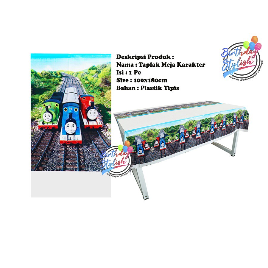 Taplak Meja Thomas Karakter / Table Cover Ulang Tahun / Ultah Thomas