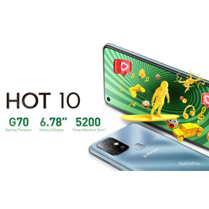 Infinix Hot 10 6/128 GB RAM 6Gb Internal 128GBGaransi Resmi