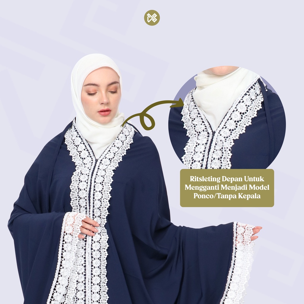Dyah Suminar - Mukena Silk Premium 2 in 1 Renda Exclusive Mahar