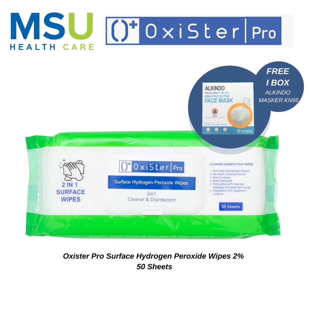 Oxister Pro Surface Hydrogen Peroxide Wipes