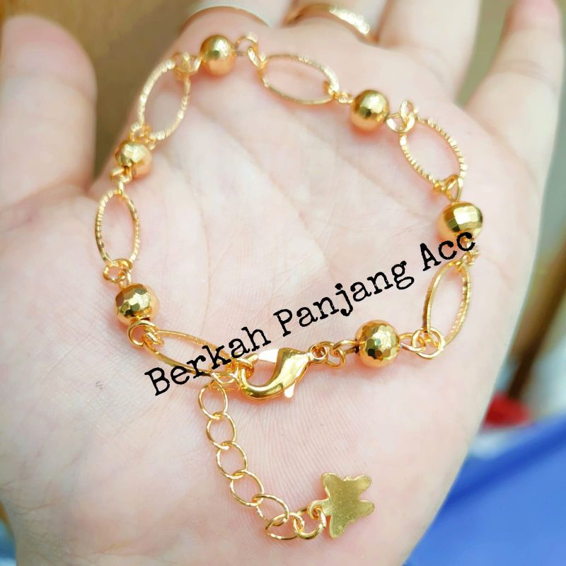 Gelang Dewasa simple Ring bola perhiasan fashion korea anti karat