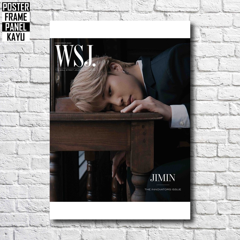 Poster BTS Jimin WSJ Magazine Frame Kayu Solid A4 JMN119