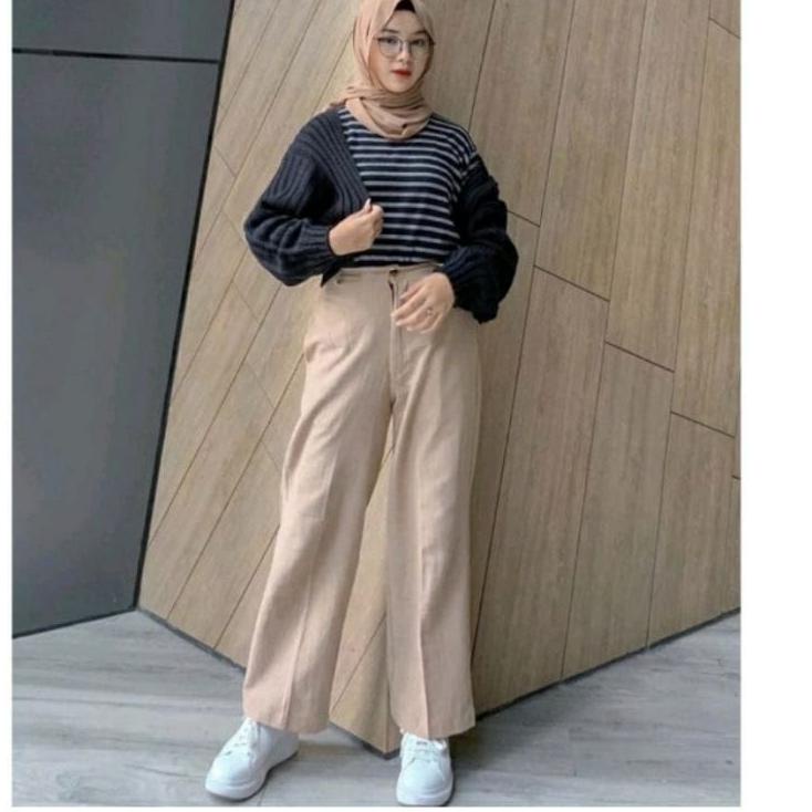 BMA.26Au22w • kulot linen Highwaist 772 - Cullote pants | Celana Kulot Wanita