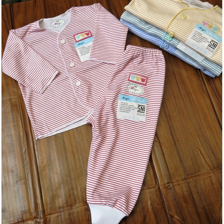 MIYO 4 Stelan Panjang Salur Size Newborn | 3-6 Bulan