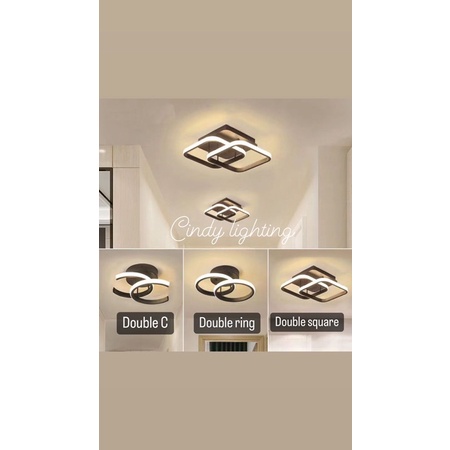 Lampu plafon led 3 warna hias minimalis gaya nordic ceiling light lamp tempel plafon