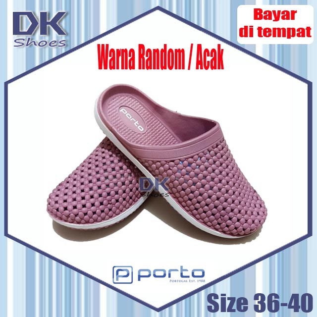 Porto 3019 36-40 Sandal Selop Karet Baim Wanita / Sandal Bakpao Wanita Warna Warni / Sandal Ibu