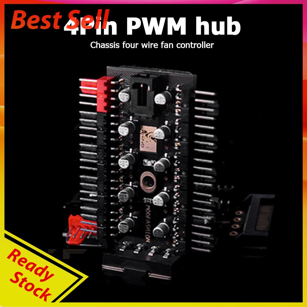Hub Splitter Kipas Pendingin Pwm 1 Ke 10 4 Pin Untuk Pc