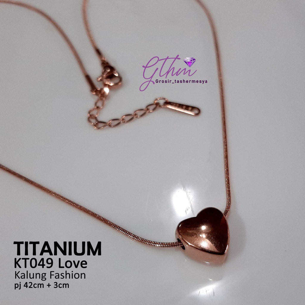 Kalung Titanium LOVE Rose Stainless Steel KT049 GTHM