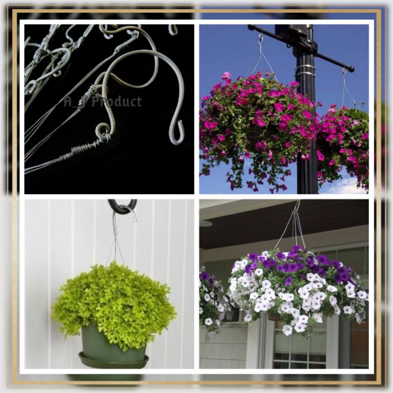 Kawat hooks pot gantung, Kawat gantungan pot bunga, Kawat cantolan serbaguna