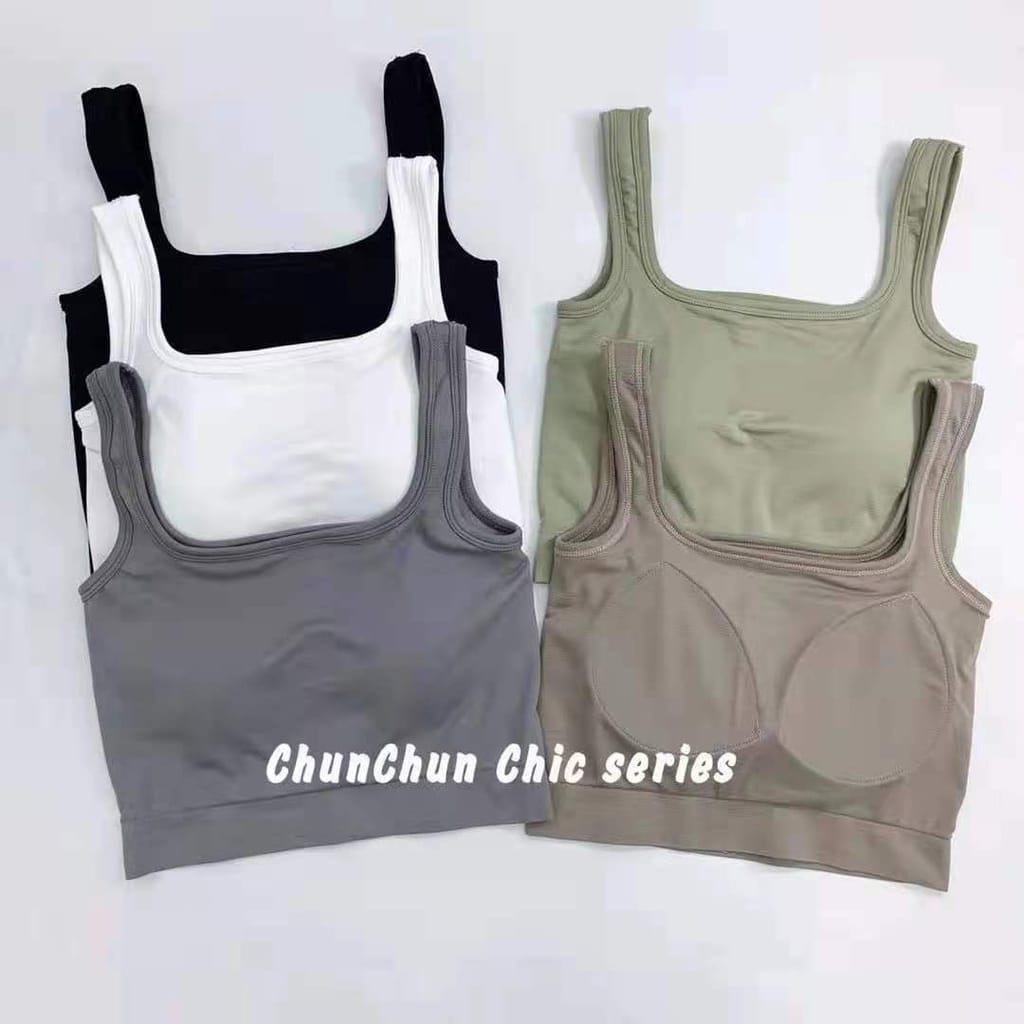 My bra / Bra 033 Crop Tank Top Bra Atasan Wanita / Tanktop Basic Elastis Bahan Premium