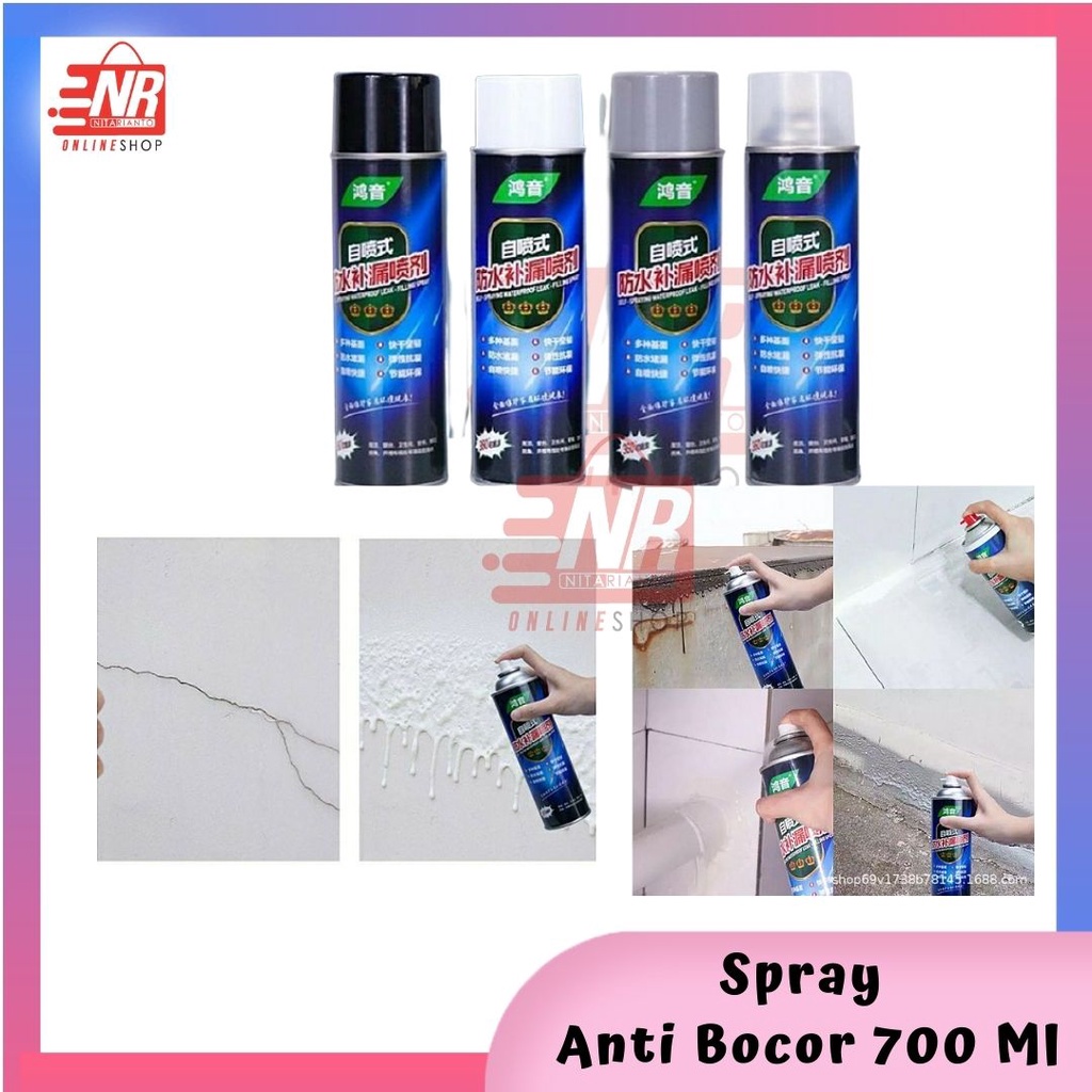 Lakban anti bocor Spray anti bocor/Aluminium tape/Solasi waterproof/Lakban waterproof/Spray anti bocor Waterproof 700Ml