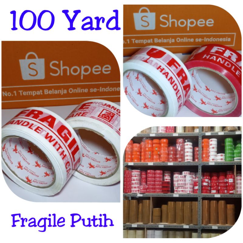 

Lakban Fragile Putih Panjang 100 Yard