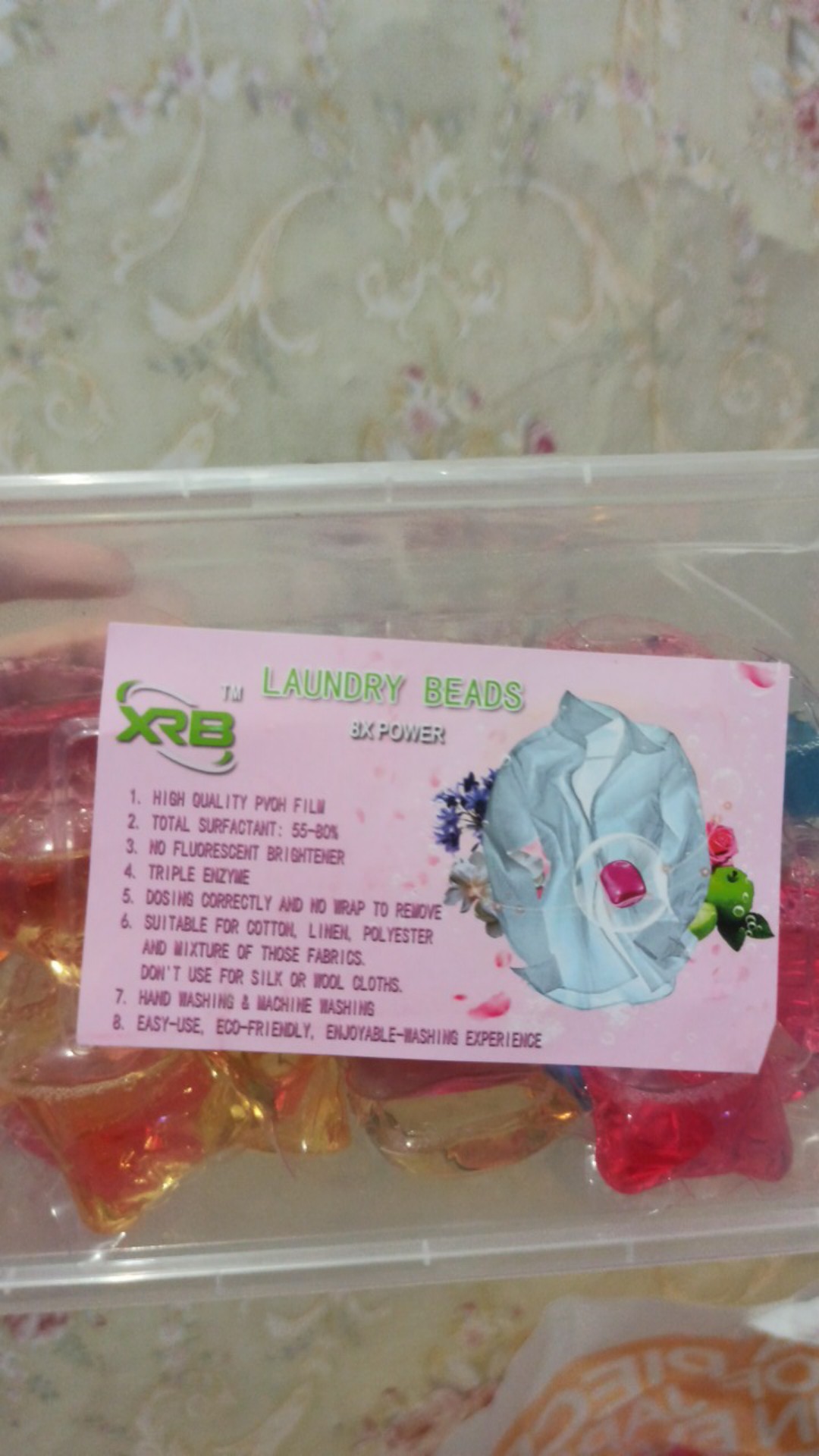 Xrb Original Laundry Beads  1box Isi 100pcs Gel Ball/sabun Cuci Antiseptic /deterjen Gel Sabun Cuci