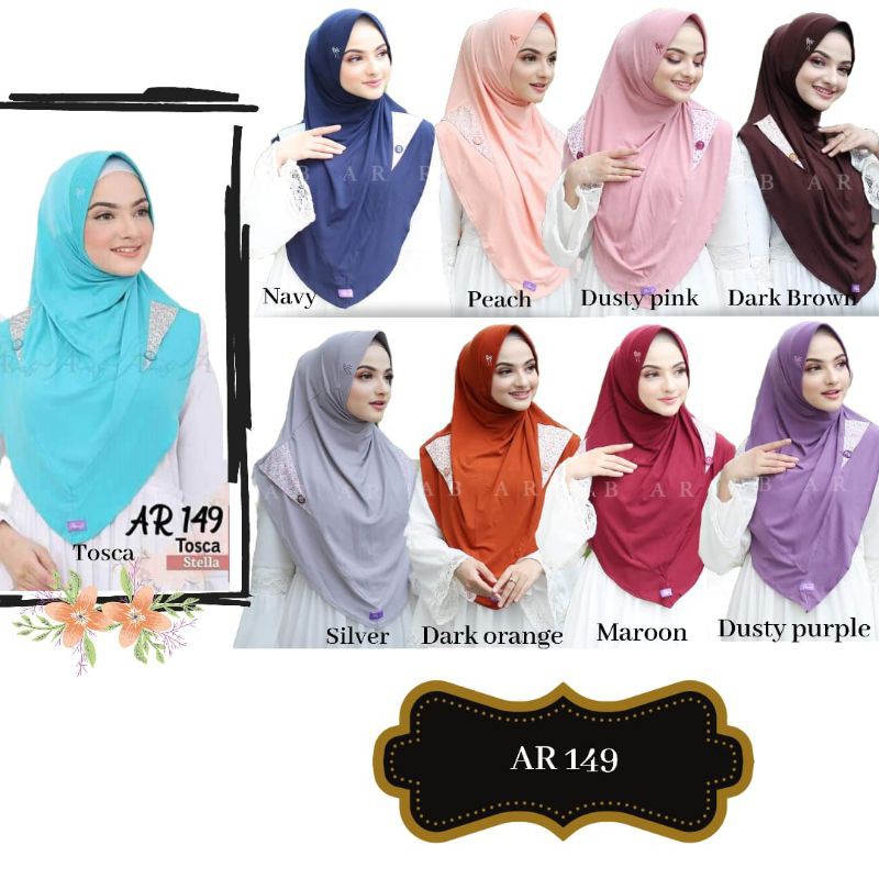 Ar 149 | hijab arrafi 149 | arrafi bergo daily
