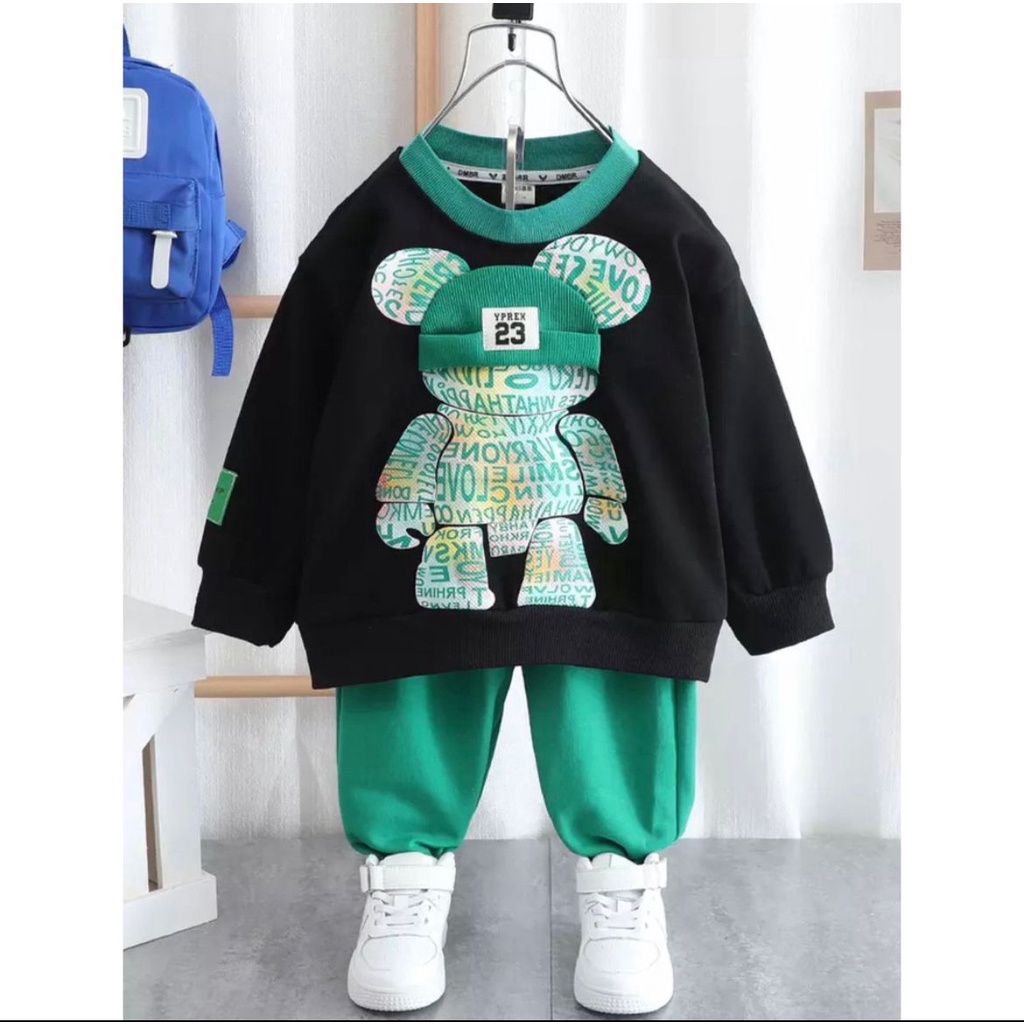 setelan sweater trendy bayi anak motif panda kupluk smile love usia 6 bulan-5 tahun bahan babyterry lembut termurah terlaris/ setelan sweater trendy bayi anak laki-laki/ setelan sweater trendy bayi anak perempuan/ setelan sweater trendy bayi anak cowok