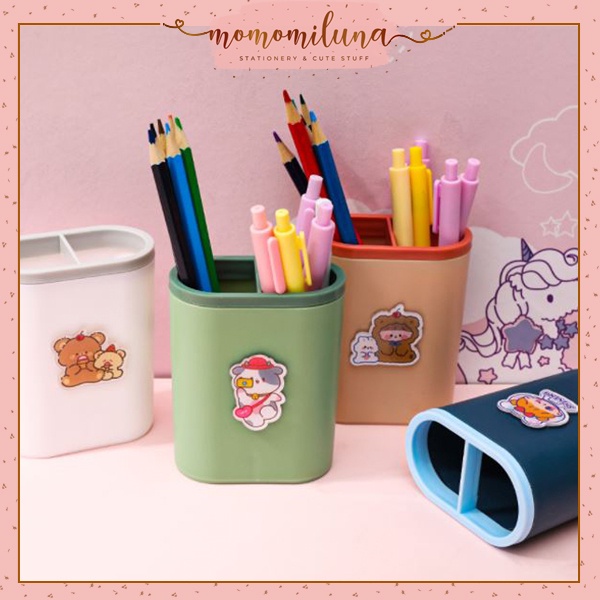 

Tempat pulpen cartoon pin lucu tempat pensil minimalis polos organizer MK1155