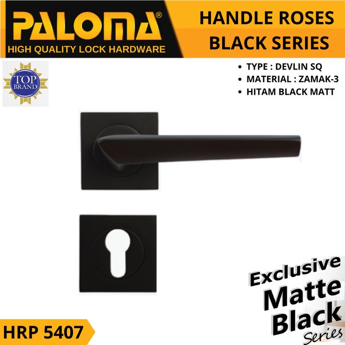 Handle Pintu Roses HRP 5407 PALOMA DEVLIN SQ ZA MB Gagang Pintu BLACK