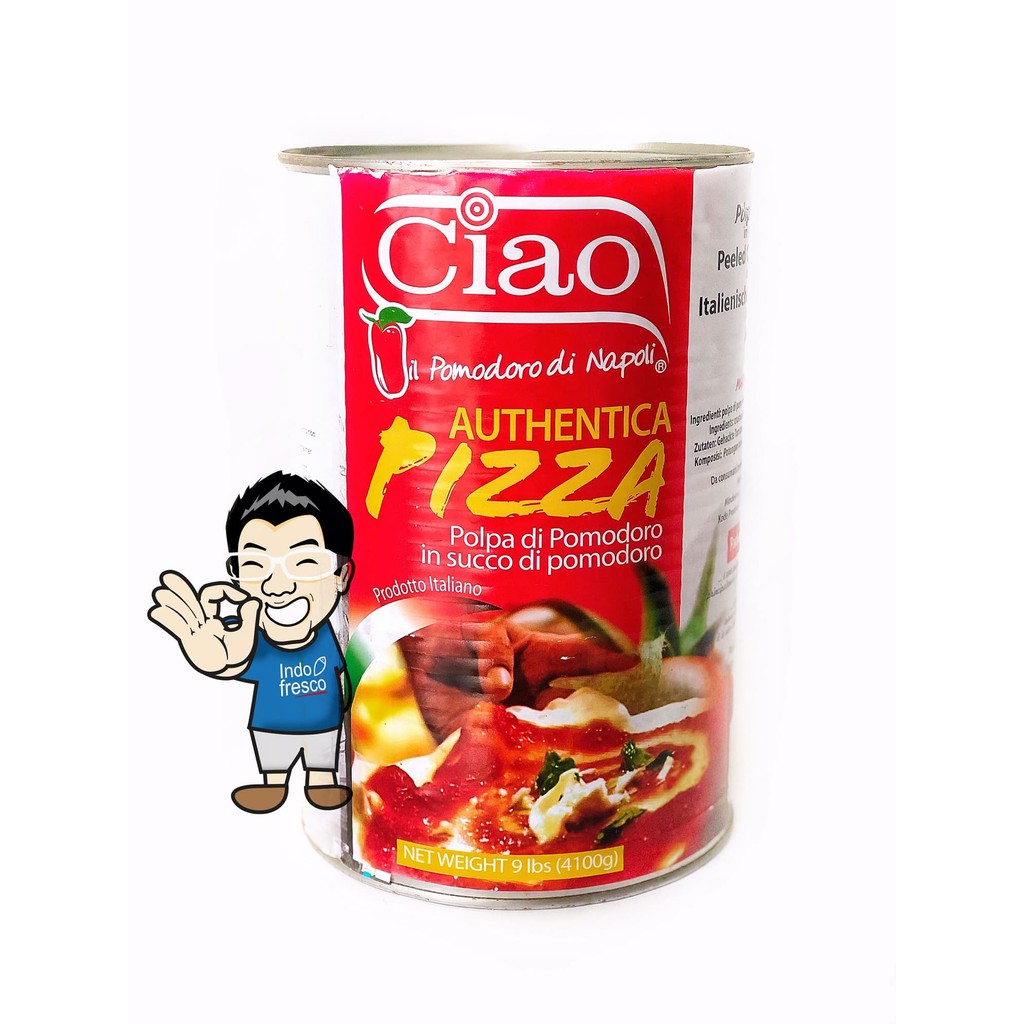 

PROMO CIAO AUTHENTICA PIZZA TOMATO PUREE- CRUSHED TOMATOES 4100G TERMURAH