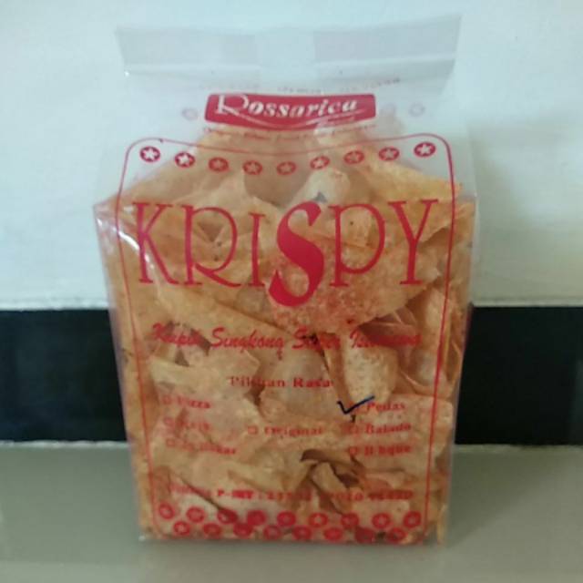 

Krispy super pedas keripik singkong super tipis super renyah super pedas