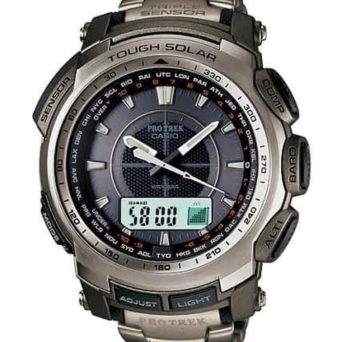 Jam Tangan Pria Outdoor Casio Protrek Titanium PRG-510T-7D Original