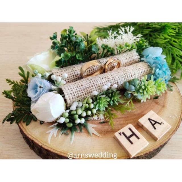 Ring Box / Kotak Cincin / Tempat Cincin / Box Cincin / Kotak Rustic / Bunga Rustic / Box Rustic