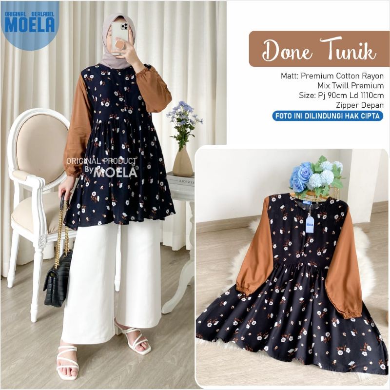 DONE TUNIK PREMIUM CATTON RAYON BY MOELA