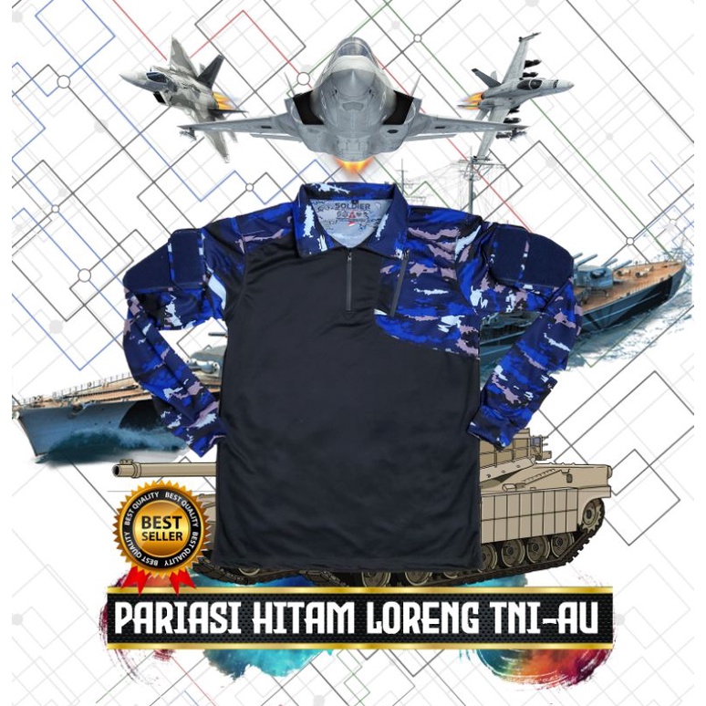 kaos bdu full dri-fit model terbaru/tni-ad/tni au/tni al