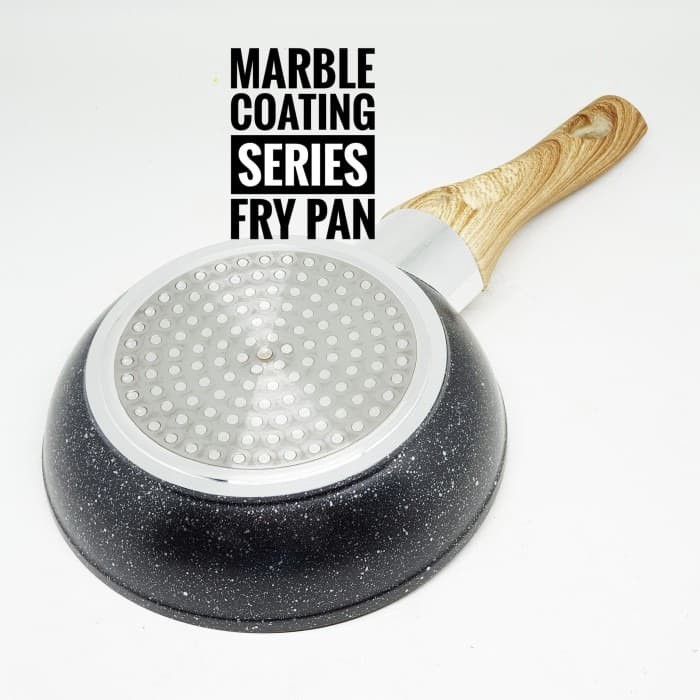 Fry Pan Mini Marble ceramic Anti Lengket Anti Gores