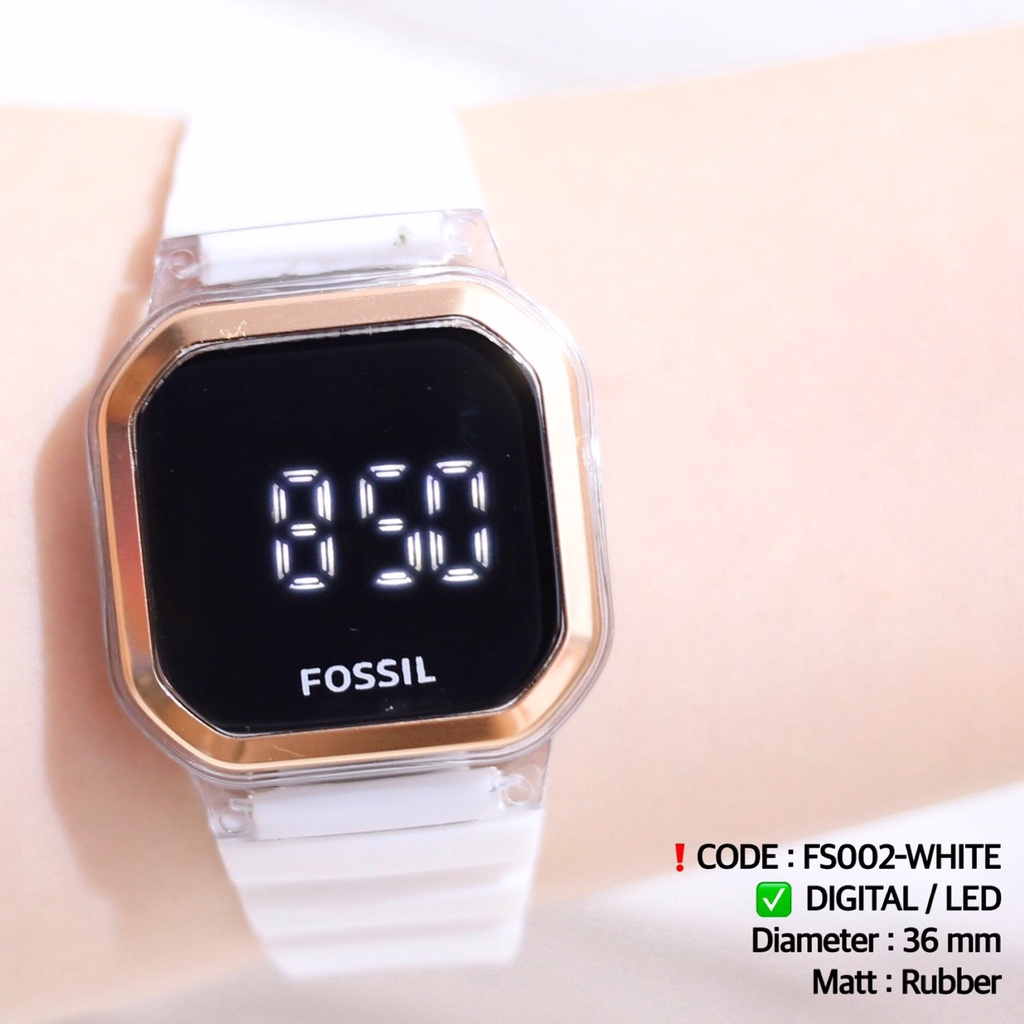 Jam tangan LED touch screen wanita pria tali rubber karet layar sentuh