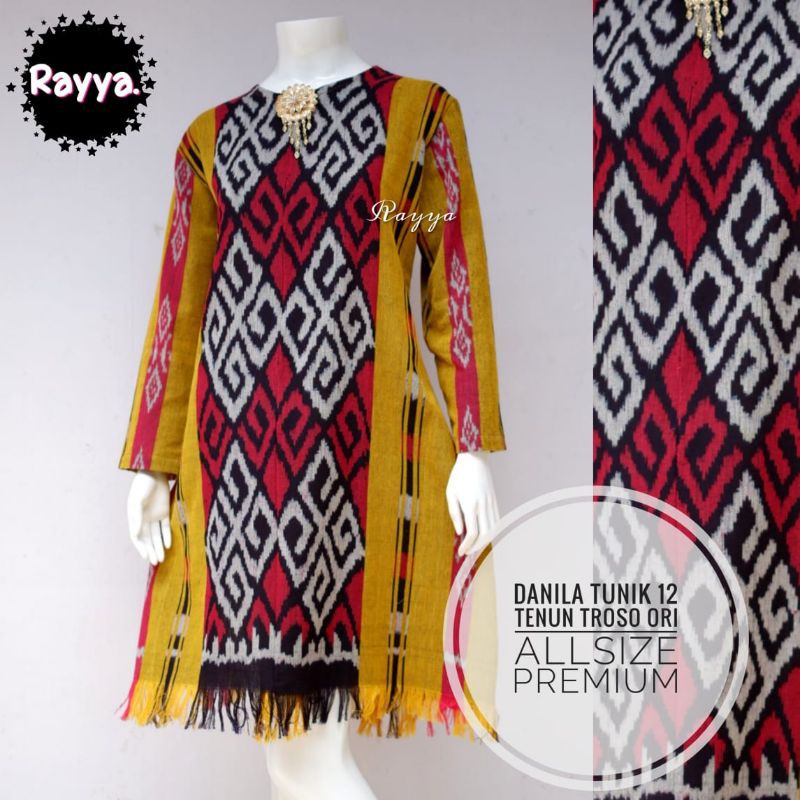 Tunik Batik Tenun by Butik Batik Solo kode DANILLA TUNIK TENUN