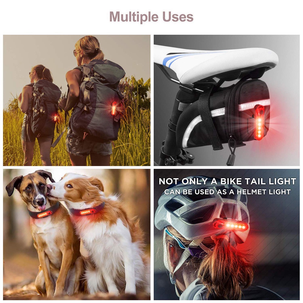 4 Modes USB Rechargeable Cycling Warning Tail Light