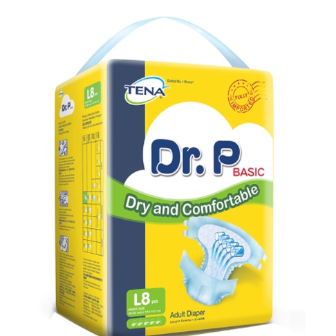 Dr.P by TENA Basic L8 - Dr.P Popok Dewasa Basic by TENA L 8