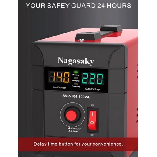 stabilizer digital NAGASAKY SVR-104 SERI 500VA/1000VA/1500VA/2000VA/3000VA/5000VA automatic voltage regulator NAGASAKY