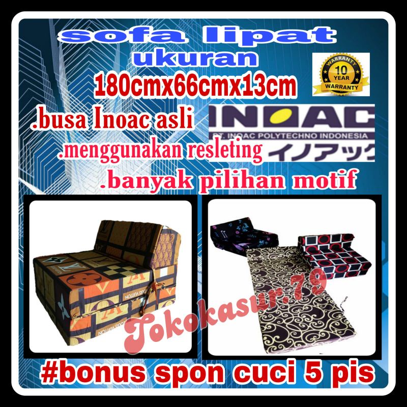 Inoac.sofa lipat.sofa lipat inoac.ukuran 180x66x13cm.sofa standar.sofa bed.sofa lipat busa inoac