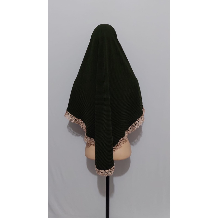 Jilbab Prisket Renda Prada  Keliling Jersy Terbaru 2022-ARMY