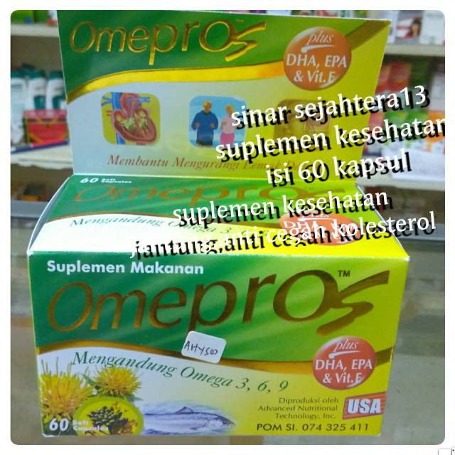 Omepros/suplemen kesehatan jantung anti kolesterol-obat kolesterol herbal