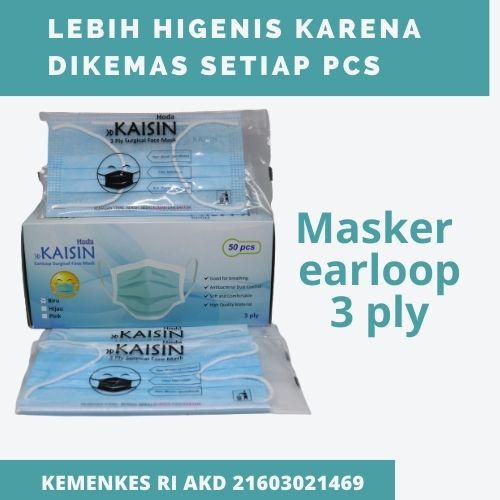 Hoda Kaisin Earloop Surgical Face Mask 1 Box 50 pcs