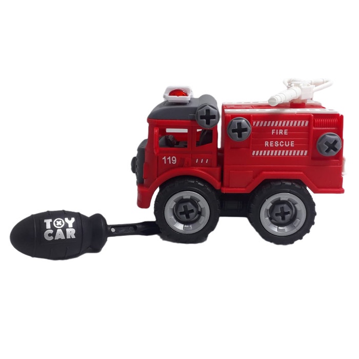 Mainan Anak DIY Obeng Fire Rescue Foam Merah 119