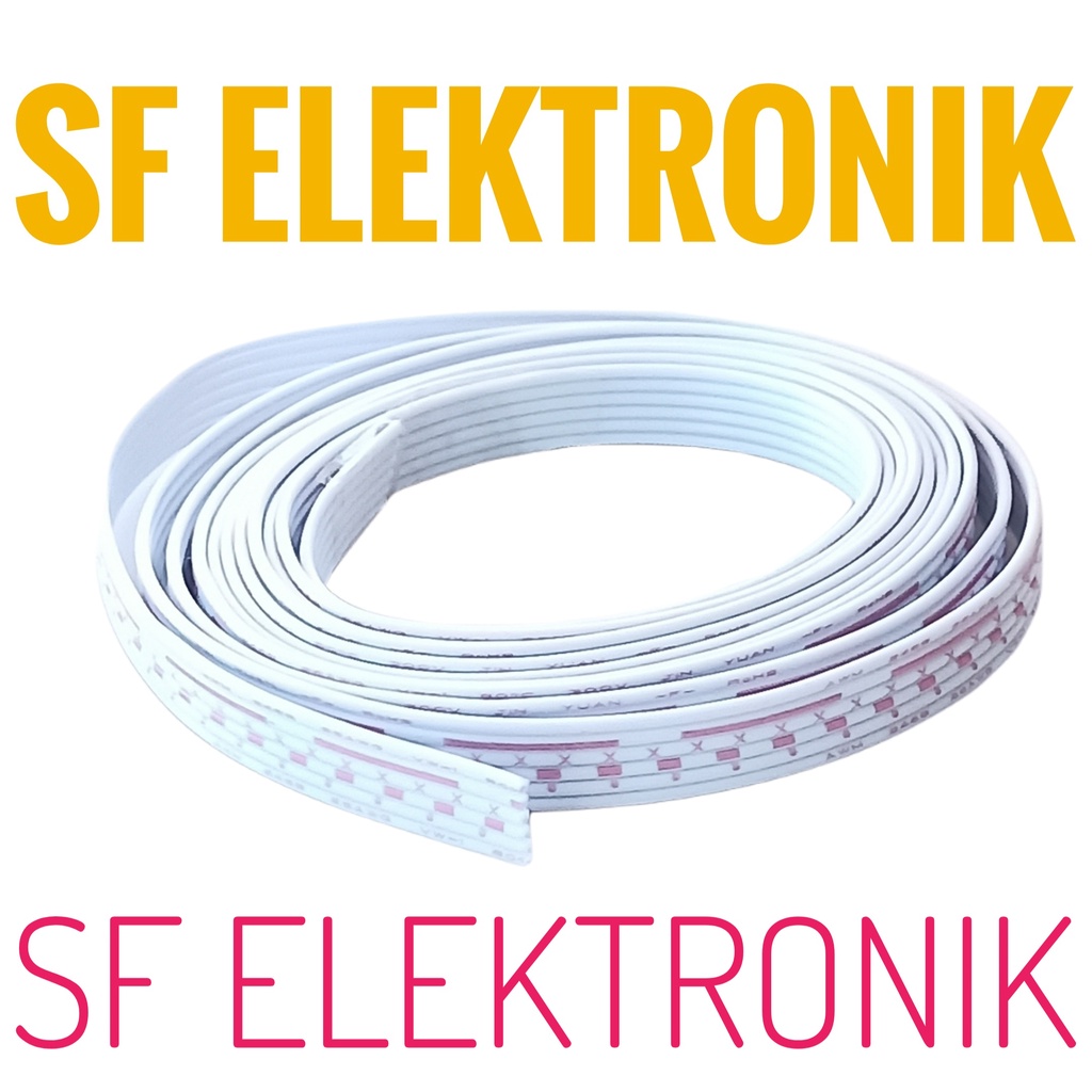 Kabel Pita 6 Pin Kabel Pelangi 6 Pin Flat Kabel AWG-26 Meteran/Permeter