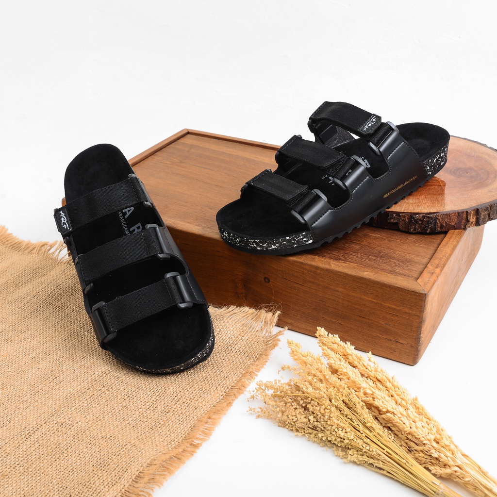 Thomas Black | Sendal Original Jepit Kulit Santai Kasual Pria Cowok Sandal Footwear | FORIND x ARF