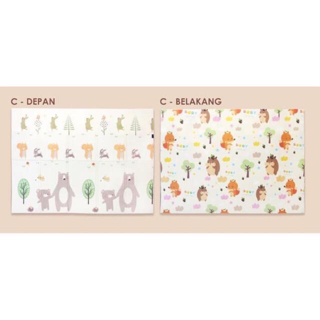 (DENGAN TAS) PREMIUM PLAYMAT ANAK BAYI XPE Uk 200 x 150 cmTEBAL 1 CM MOTIF BOLAK BALIK-C + BAG
