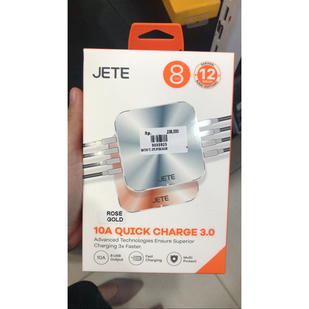 KEPALA CHARGER BATOK CHARGER USB CHARGER RYZKI 10A 8 COLOKAN USB 100-240V 50-60Hz 5V 10A MURAH