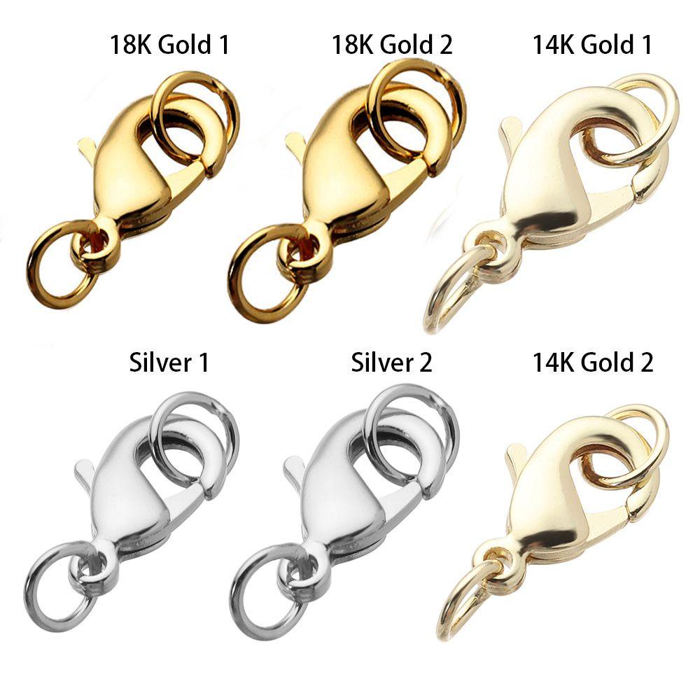 R-flower Lobster Clasp Bahan Stainless Steel Warna Silver Untuk Membuat Perhiasan Gelang Kalung DIY