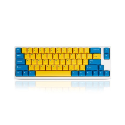 LEOPOLD FC660MS/EYBPD(W) PD YELLOW BLUE WHITE CASE CHERRY MX SILENT