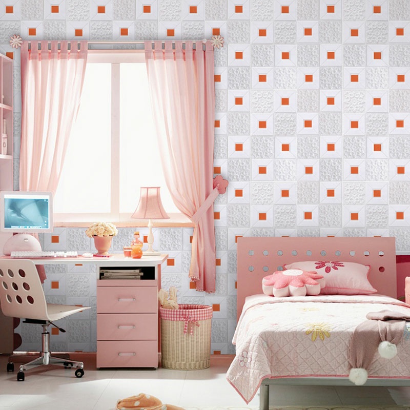 Wallpaper Dinding 35*35cm Ceiling Wallpaper Sticker Dinding Busa 3D Desain Wallpaper Perekat Bata