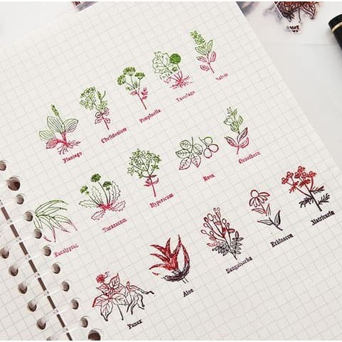 Brown Color Clear Stamp - Flower Pyramid