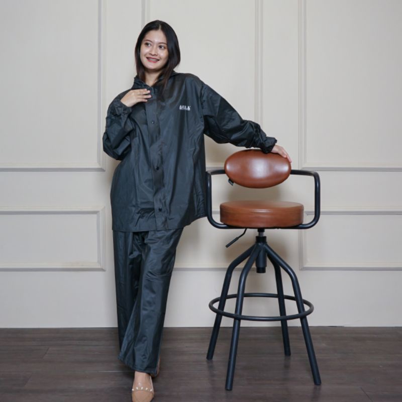 Raincoat,Jas Hujan Setelan Jaket Celana Pria Dan wanita  Tebal  Elastis celana sudah dipress