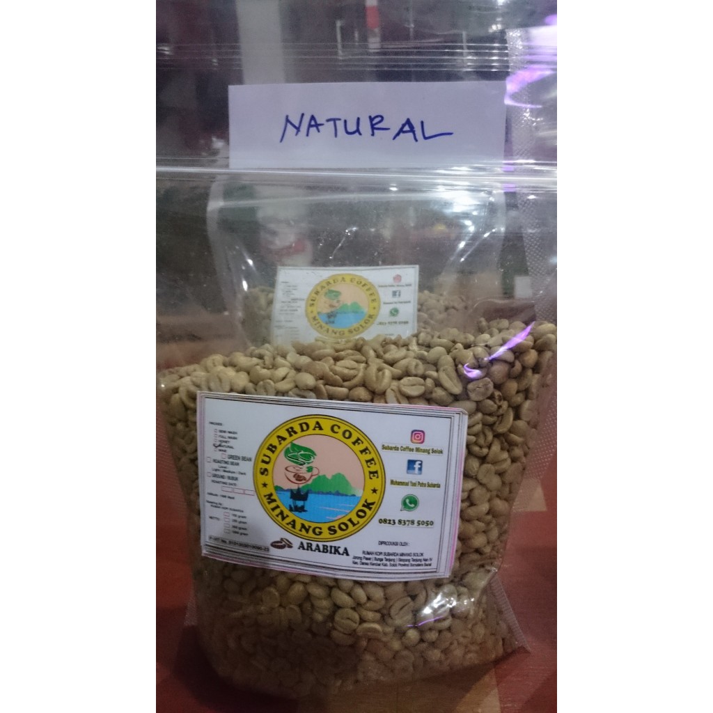 

Green Bean Arabika Subarda Minang Solok Proses Natural