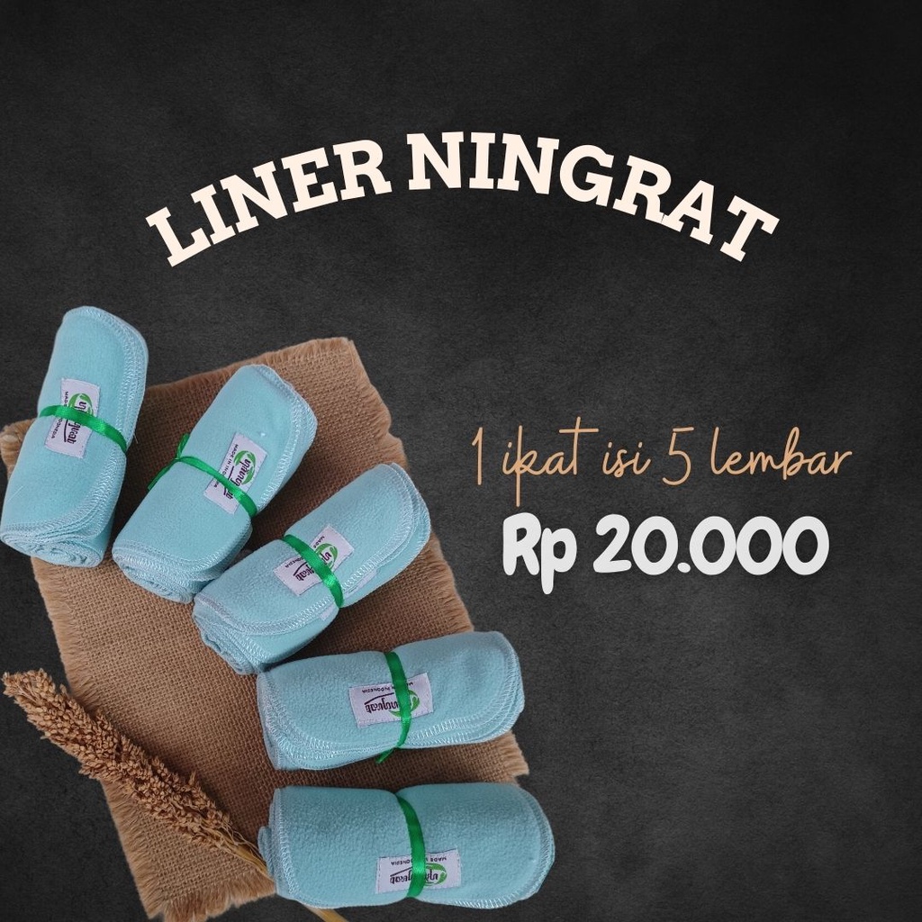 Ningrat Liner Lembaran Pocket Kain pelapis Clodi Popok Kain